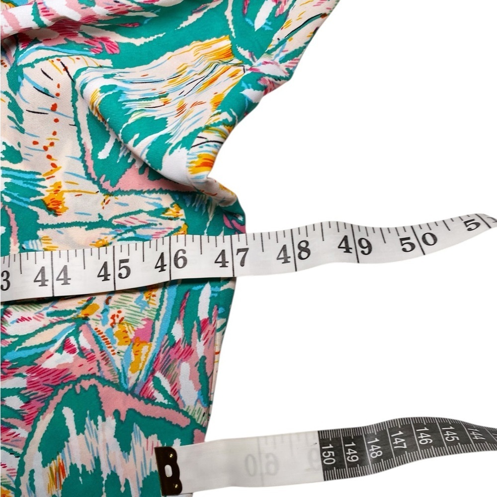 JODIFL Teal and Pink Butterfly Patterned Tunic Top - Picture 10 of 14
